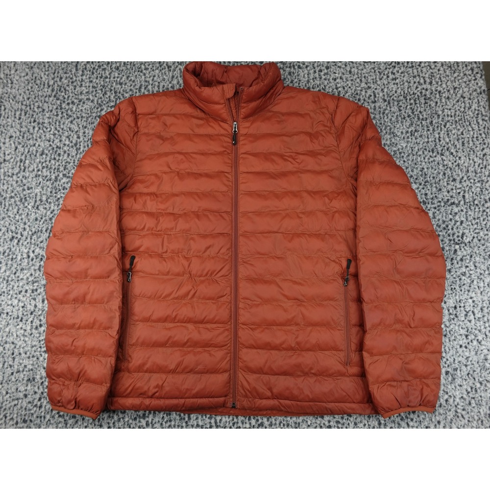 32 Degrees Heat Puffer Jacket Mens XL Burnt Orange Excellent Quilted Full Zip